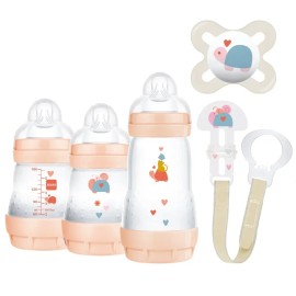 MAM Gift Set 0+ Ροζ Σετ Δώρου Προϊόντων Βρεφανάπτυξης για Νεογέννητα 5 τμχ