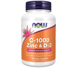 Now C-1000 Zinc & D-3 Seasonal Immune Support, 100 κάψουλες