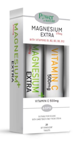 Power Health Magnesium Extra 375mg STEV 20s+Vitamin C 500mg 20s