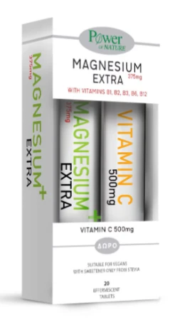 Power Health Magnesium Extra 375mg STEV 20s+Vitamin C 500mg 20s