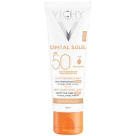Vichy Capital Soleil Anti-Dark Spot 3in1 Αντιηλιακή Κρέμα Προσώπου με Χρώμα Κατά των Κηλίδων SFP50, 50ml