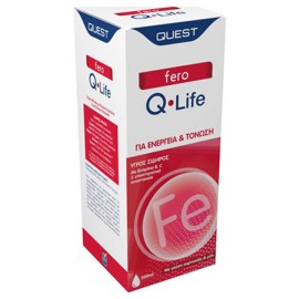 Quest Fero Q Life Υγρός Σίδηρος με Γεύση Πορτοκάλι & Μέλι 200ml