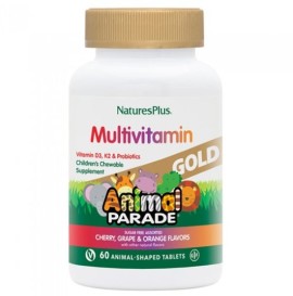 Natures Plus Animal Parade Gold Πολυβιταμινούχα Ζωάκια για Παιδιά με ποικιλία γεύσεων 60tabs