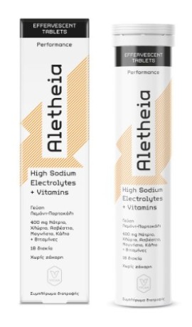 Vican Aletheia High Sodium Electrolytes & Vitamins, 18 αναβγάζουσες ταμπλέτες