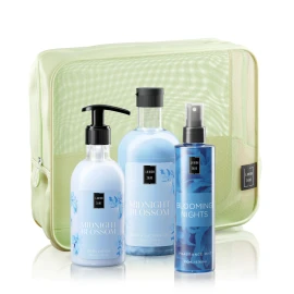 Lavish Care Midnight Blossom Body Care Bag Gift Set Περιποίησης Σώματος με Midnight Blossom Shower Gel Αφρόλουτρο, 500ml, Body Lotion Κρέμα Σώματος, 300ml, Blooming Nights Mist, 200ml & Νεσεσέρ, 1τεμ, 1σετ