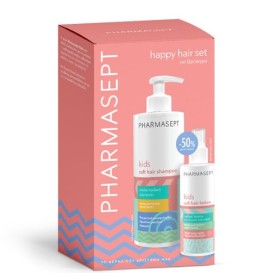 Pharmasept Happy Hair Set Promo ( -50% στο Δεύτερο Προϊόν) Kids Soft Hair Σαμπουάν, 400ml & Λοσιόν για Ξεμπέρδεμα Μαλλιών, 150ml, 1σετ