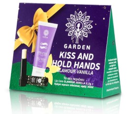 Garden Kiss & Hold Hands Set Πράσινο Glamour Vanilla Lip Care 5,2gr & Κρέμα Χεριών Πλούσιας Υφής 30ml