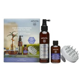 Apivita Set Hair Strenghtening Routine For Man Tonic Hair Loss Lotion 150ml + Δώρο Mens Tonic Shampoo 75ml + Scalp Massager 1τμχ