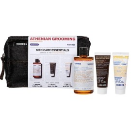 Korres Promo Μen Care Athenian Grooming Bergamot & Leather Άρωμα, 100ml, Αντιγηραντική Κρέμα Προσώπου & Ματιών, 20ml, Gel Καθαρισμού για Πρόσωπο & Γένια, 20ml & Δώρο Νεσεσέρ, 1τεμ, 1σετ