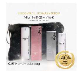 Version Set για 24ωρη Φροντίδα Προσώπου & Ματιών Vitamin E 10% Cream 50ml & Vita-K Eye Repair 30ml & Δώρο Τσαντάκι