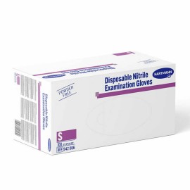 Hartmann Disposable Nitrile Examination Γάντια Νιτριλίου Χωρίς Πούδρα σε Μπλε Χρώμα Μέγεθος Small 100τμχ