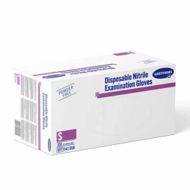 Hartmann Disposable Nitrile Examination Γάντια Νιτριλίου Χωρίς Πούδρα σε Μπλε Χρώμα Μέγεθος Small 100τμχ
