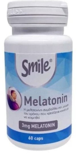 SMILE Melatonin 3mg για Καταπολέμιση της Αϋπνίας 60 Κάψουλες