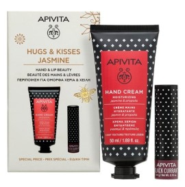 Apivita Promo Hugs & Kisses Jasmin Κρέμα Χεριών Ενυδάτωσης, 50ml & Balm Χειλιών με Φραγκοστάφυλο, 4.4g, 1σετ