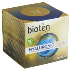Bioten Hyaluronic Gold Day Cream Αντιρυτιδική Κρέμα Ημέρας για Αναδιαμόρφωση με Υαλουρονικό Οξύ & Δείκτη Προστασίας SPF10 50ml