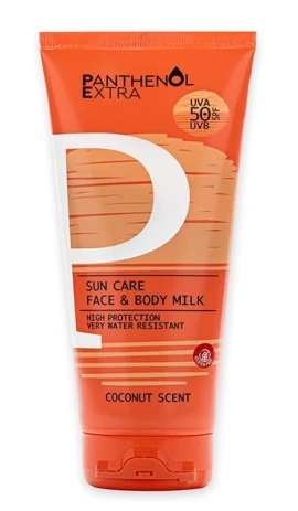 Panthenol Extra Sun Care Face & Body Milk Αντηλιακό Γαλάκτωμα SPF 50 για Πρόσωπο & Σώμα με Άρωμα Καρύδας, 100ml