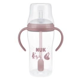 NUK Bear Εκπαιδευτικό Ποτηράκι με καλαμάκι perfect match 8m+ 260ml