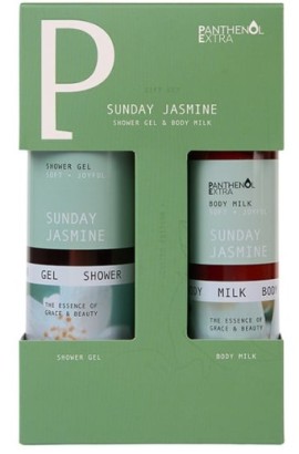 Panthenol Extra Promo Sunday Jasmine Σετ με Shower Gel 500ml & Body Milk 300ml