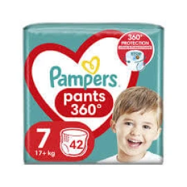 Pampers Pants Πάνες Βρακάκι Μέγεθος 7 (17kg+) 42 πάνες