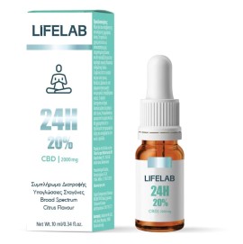 Lifelab CBD 24H 20% Υπογλώσσιες Σταγόνες, 10ml