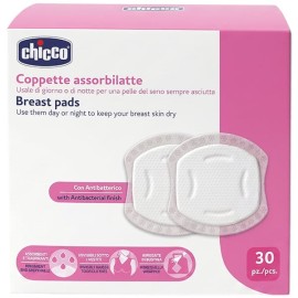 Chicco Αντιβακτηριακά Επιθέματα Στήθους με Κυψελωτή Υφή, 30τεμ