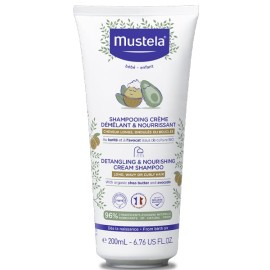 Mustela Detangling & Nourishing Cream Shampoo Παιδικό Κρεμώδες Σαμπουάν για Μακριά, Κυματιστά ή Σγουρά Μαλλιά, 200ml