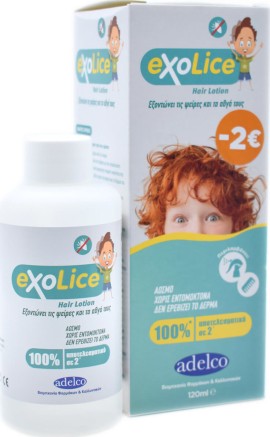 Adelco ExoLice Hair Lotion άοσμη αντιφθειρική λοσιόν & χτένα 120ml