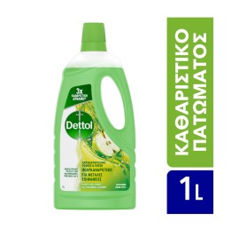 Dettol υγρό πολυκαθαριστικό αντιβακτηριδιακό για μεγάλες επιφάνειες power & fresh refreshing green apple (1lt)