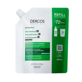 Vichy Dercos Anti-Dandruff DS Refill Σαμπουάν κατά της Ξηροδερμίας, της Πιτυρίδας και του Κνησμού για Κανονικά - Λιπαρά Μαλλιά Ανταλλακτικό, 390ml