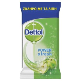 Dettol Αντιβακτηριδιακά Μαντηλάκια Καθαρισμού Επιφανειών Με Άρωμα Πράσινο Μήλο 40τμχ