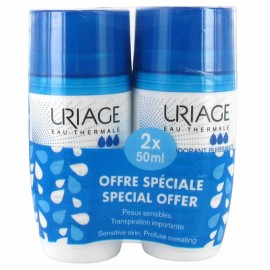 Uriage Deodorant Puissance Roll On Αντιιδρωτικό Αποσμητικό 2x50ml