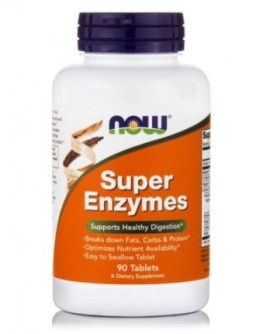 Now Foods Super Enzymes Πεπτικά Ένζυμα, 90 ταμπλέτες