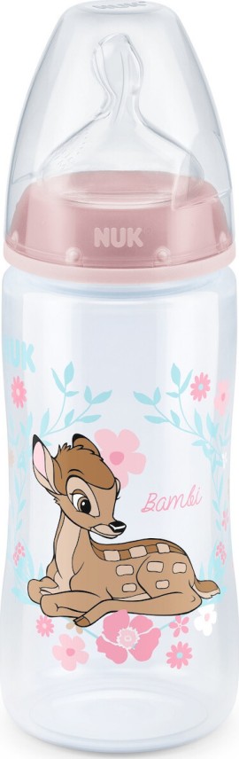 NUK First Choice Disney Baby Μπιμπερό με Θηλή Σιλικόνης Ροζ 6-18 μηνών 300ml