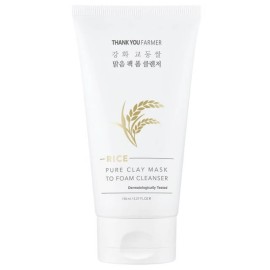 Thank You Farmer Rice Pure Clay Mask To Foam Cleanser 150ml