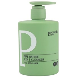 Panthenol Extra Pure Nature 3in1 Cleanser Αφρόλουτρο & Σαμπουάν για Πρόσωπο, Σώμα & Μαλλιά, 500ml
