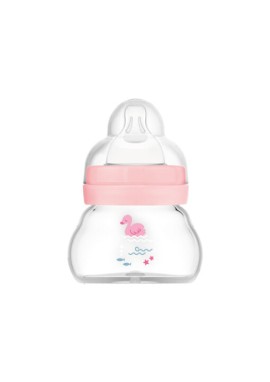 MAM Μπιμπερό Γυάλινο Feel Good 0m 90ml Χρώμα Ροζ, 1τμχ