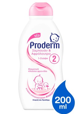 Proderm σαμπουάν & αφρόλουτρο παιδικό 1-3 ετών (200ml)