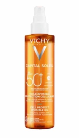 Vichy Capital Soleil Cell Protect Invisible Oil Αντηλιακό Λάδι SPF50+, 200ml