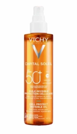 Vichy Capital Soleil Cell Protect Invisible Oil Αντηλιακό Λάδι SPF50+, 200ml