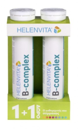 HELENVITA B-Complex Συμπλήρωμα Διατροφής 20+20tabs 1+1 Δώρο