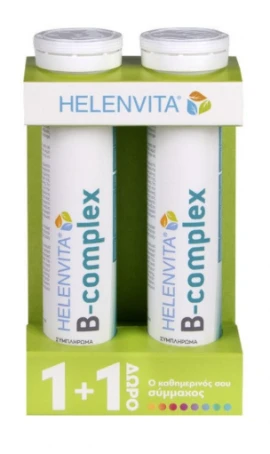HELENVITA B-Complex Συμπλήρωμα Διατροφής 20+20tabs 1+1 Δώρο