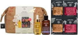 Apivita Set Festive Essentials Beesential Oil 15ml + Δώρο Cleansing Creamy Foam με Ελιά Λεβάντα και Πρόπολη 75ml + Express Beauty Face Mask Pomegranate 2x8ml + Express Beauty Face Scrubs Apricot 2x8ml