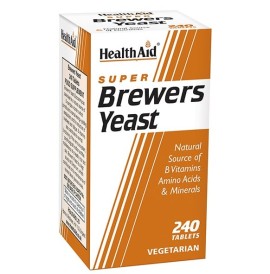 Health Aid Μαγιά Μπύρας, Φυσική Πηγή Βιταμινών Β, 300mg, 240 ταμπλέτες