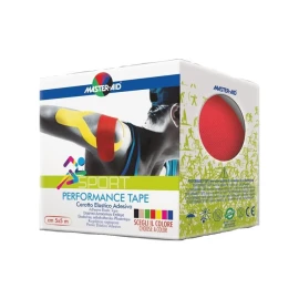 Master-Aid Sport Performance Tape Ελαστικό Αυτοκόλλητο Επίθεμα Κόκκινο 5cmx5m