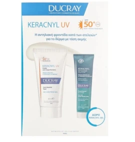 Ducray Set Keracnyl UV Anti-blemish Fluid Spf50+ 50ml + Δώρο Kerancyl Gel Καθαρισμού 100ml