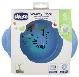 Chicco Warmy Plate Πιάτο Θερμός Μπλέ 6m+ 1τμχ