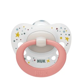 Nuk Signature Pink Πιπίλα Σιλικόνης Ροζ χρώμα 0-6m 1μχ