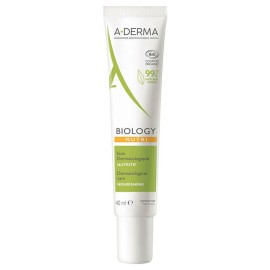 A-Derma Biology Nutri Δερματολογική Φροντίδα Εντατικής Θρέψης για το Ξηρό Δέρμα Πρόσωπο & Λαιμό 40ml