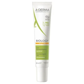 A-Derma Biology Nutri Δερματολογική Φροντίδα Εντατικής Θρέψης για το Ξηρό Δέρμα Πρόσωπο & Λαιμό 40ml