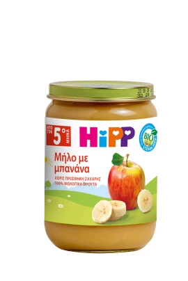 HiPP Βρεφική Φρουτόκρεμα με Μήλο και Μπανάνα μετά τον 5ο μήνα 190g